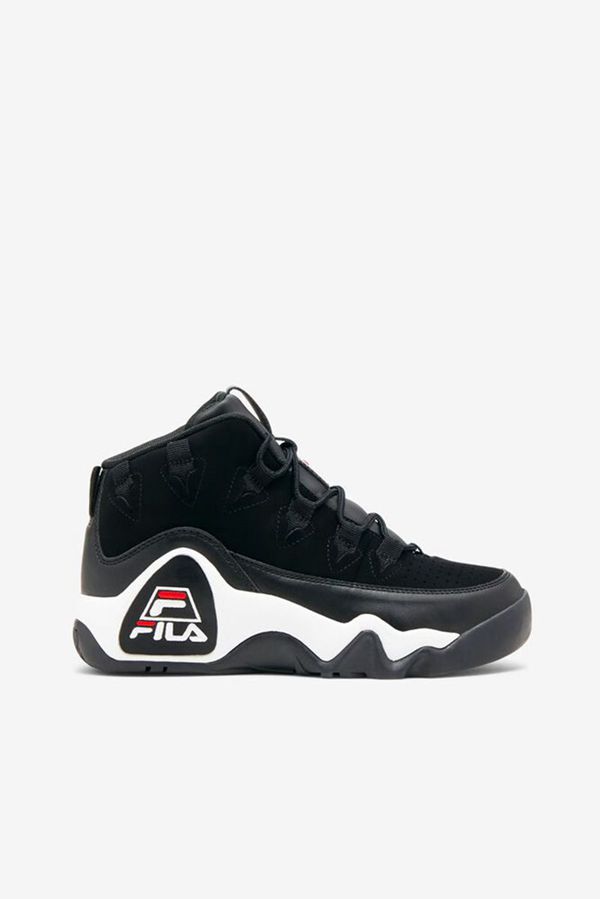 Fila Grant Hill 1Official Women's Sneakers - Black/White/Red,NZ 619-58763